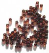 100 5mm Transparent Topaz Tortoise Cube Beads